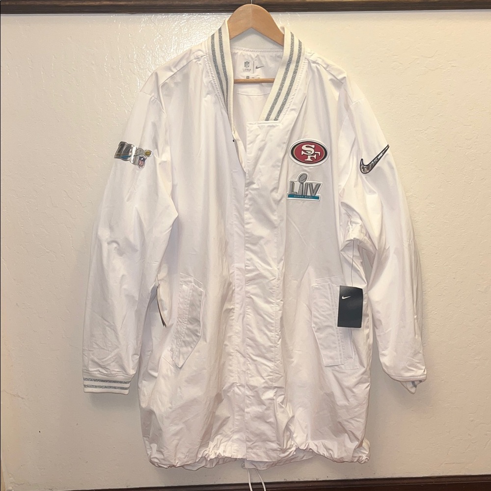 NFL 49ers Superbowl On field Apparel White Jacket 3XL